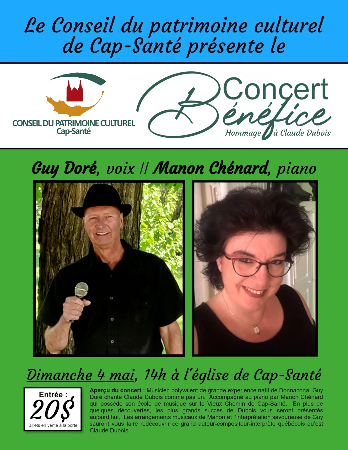 Affiche Concert bénéfice