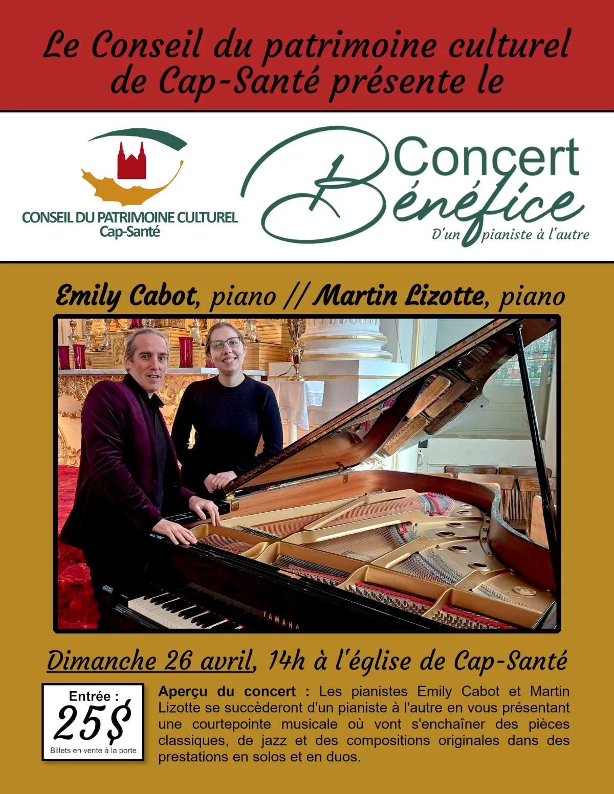 Concert bénéfice 2026